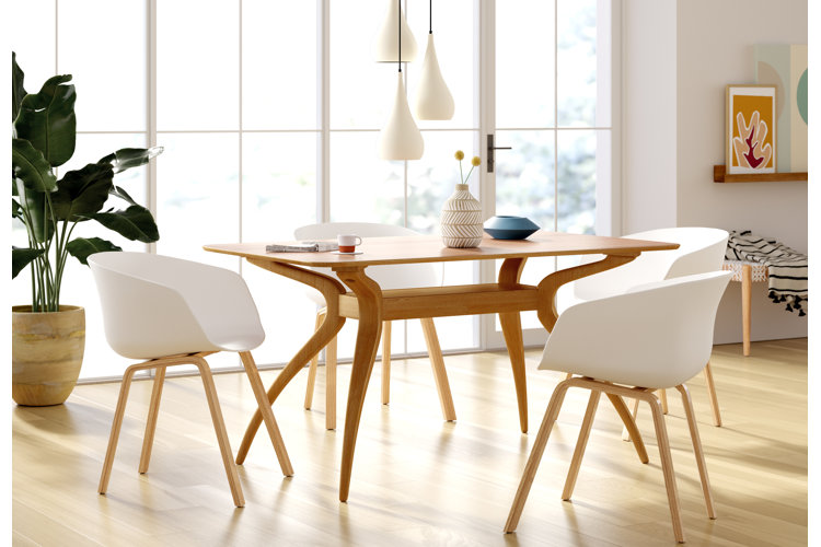 White and walnut dining chairs hot sale